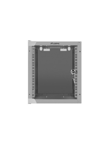 Szafa rackowa wisząca 10" 6U 280x310 szara szklane drzwi | Szafy serwerowe | ODEL.PL