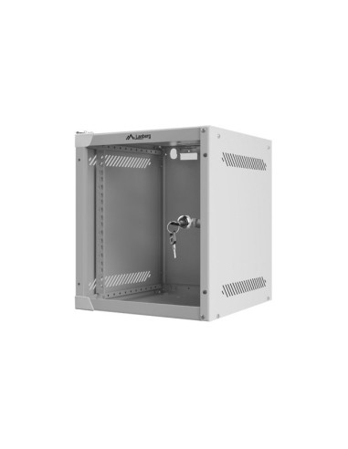 Szafa rackowa wisząca 10" 6U 280x310 szara szklane drzwi | Szafy serwerowe | ODEL.PL