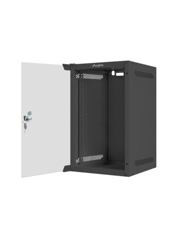 Szafa rackowa wisząca 10" 9U 280x310 czarna szklane drzwi | Szafy serwerowe | ODEL.PL