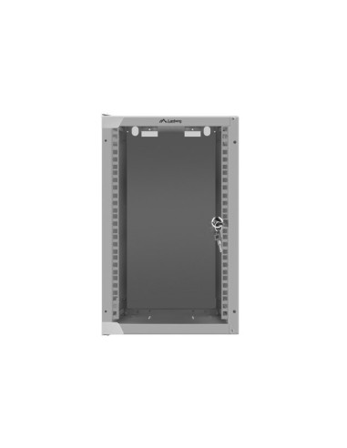 Szafa rackowa wisząca 10" 9U 280x310 szara szklane drzwi | Szafy serwerowe | ODEL.PL