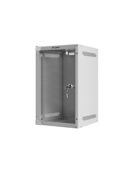 Szafa rackowa wisząca 10" 9U 280x310 szara szklane drzwi | Szafy serwerowe | ODEL.PL