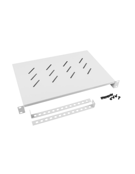Półka do szafy rack 19" 1U 600mm szara udźwig 25kg | Akcesoria do szaf RACK | ODEL.PL
