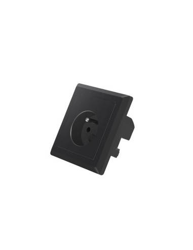 Gniazdo podtynkowe 230V z 2x USB 2.1A francuskie czarne | Osprzęt elektryczny | ODEL.PL