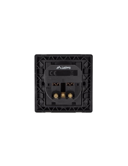 Gniazdo podtynkowe 230V z 2x USB 2.1A Schuko czarne | Osprzęt elektryczny | ODEL.PL