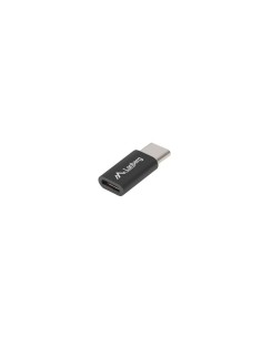 Adapter USB-C (wtyk) 2.0 do USB Micro (gniazdo) czarny | Adaptery USB | ODEL.PL
