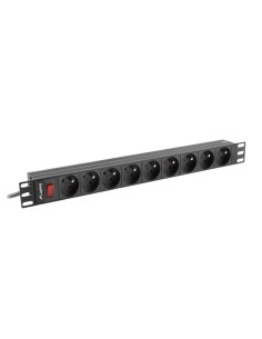 Listwa zasilająca RACK PDU 19" 1U 16A 9 gniazd 3m czarna | Listwy zasilające | ODEL.PL