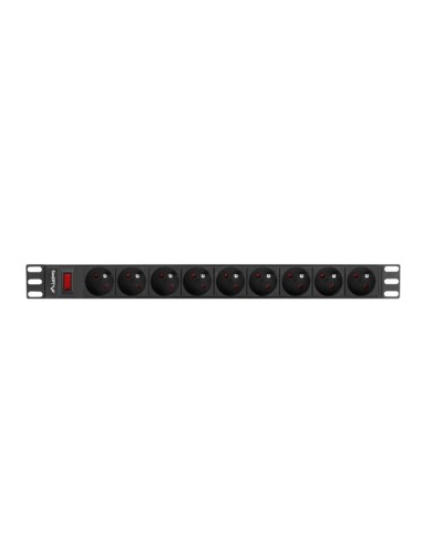Listwa zasilająca RACK PDU 19" 1U 16A 9 gniazd 3m czarna | Listwy zasilające | ODEL.PL