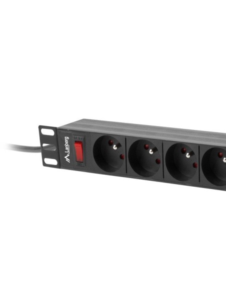 Listwa zasilająca RACK PDU 19" 1U 16A 9 gniazd 3m czarna | Listwy zasilające | ODEL.PL