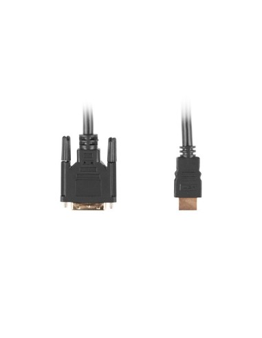 Kabel HDMI (wtyk) do DVI-D (wtyk)(18+1), 0,5 m, Single Link, pozłacane styki, czarny
