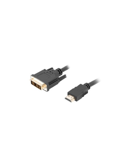 Kabel HDMI (wtyk) do DVI-D (wtyk)(18+1), 1,8 m, Single Link, pozłacane styki, czarny