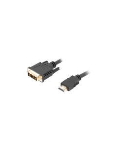 Kabel HDMI (wtyk) do DVI-D (wtyk)(18+1), 3 m, Single Link, pozłacane styki, czarny