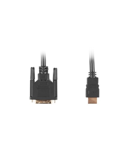 Kabel HDMI (wtyk) do DVI-D (wtyk)(18+1), 3 m, Single Link, pozłacane styki, czarny