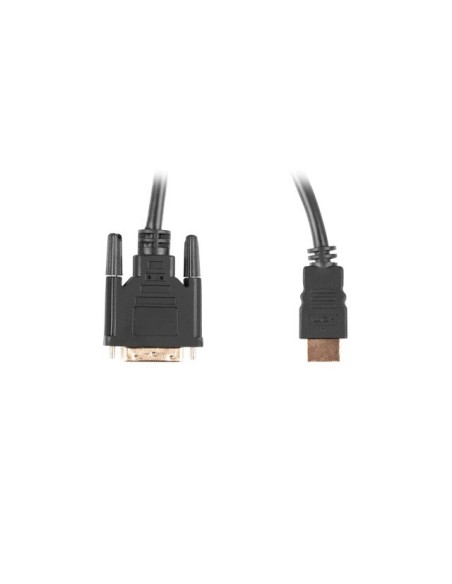 Kabel HDMI (wtyk) do DVI-D (wtyk)(24+1), 1,8 m, 4K 30Hz, Dual Link, pozłacane styki, czarny