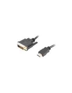 Kabel HDMI (wtyk) do DVI-D (wtyk)(24+1), 3 m, 4K 30Hz, Dual Link, pozłacane styki, czarny