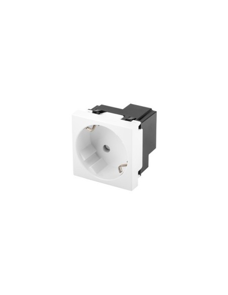 Gniazdo 45x45 230V Schuko beznarzędziowe białe | Osprzęt elektryczny | ODEL.PL