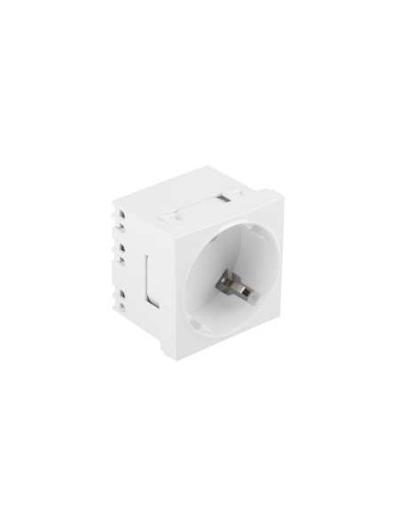Gniazdo 45x45 230V Schuko z łącznikiem białe | Osprzęt elektryczny | ODEL.PL