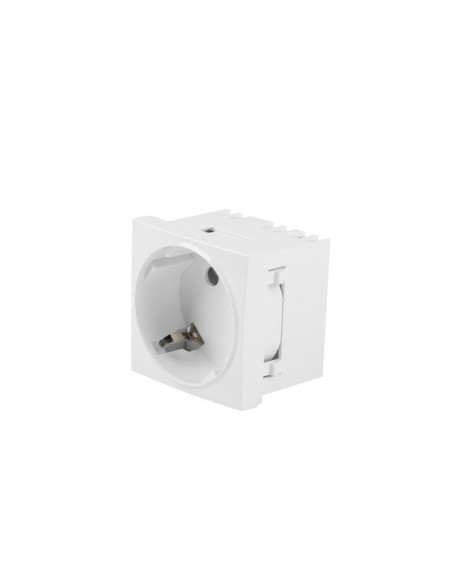 Gniazdo 45x45 230V Schuko z łącznikiem białe | Osprzęt elektryczny | ODEL.PL