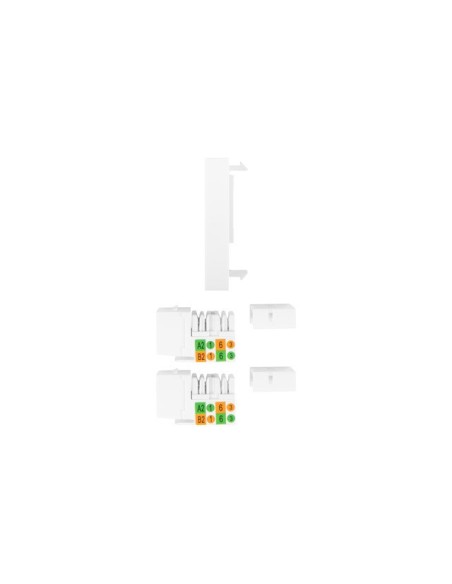 Gniazdo 45x45 2x RJ45 z modułem Keystone Kat.6 UTP białe | Osprzęt sieciowy | ODEL.PL
