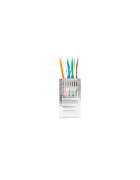 Wtyk sieciowy przelotowy RJ45 Kat.6 UTP z prowadnicą (100 szt.) | Wtyki i złącza | ODEL.PL