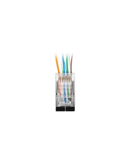 Wtyk sieciowy przelotowy RJ45 Kat.6 FTP z prowadnicą (100 szt.) | Wtyki i złącza | ODEL.PL