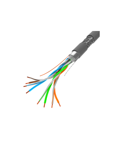 Kabel sieciowy LAN SFTP Kat.5e 305m drut CU szary | Kable sieciowe | ODEL.PL