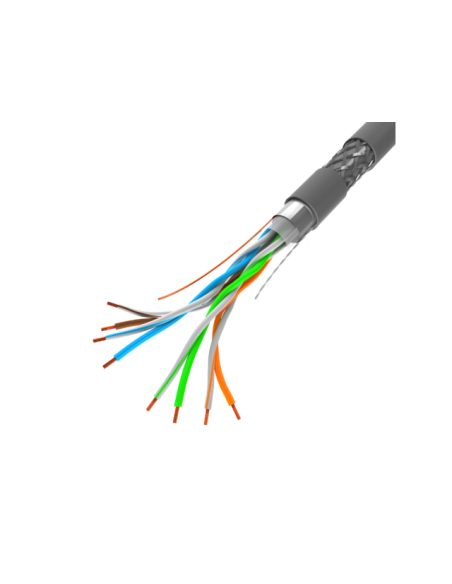 Kabel sieciowy LAN SFTP Kat.5e 305m drut CU szary | Kable sieciowe | ODEL.PL
