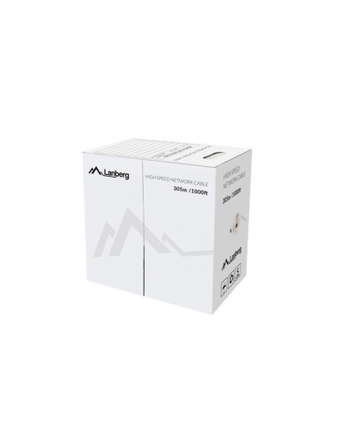 Kabel sieciowy LAN UTP Kat.6 305m drut CU szary | Kable sieciowe | ODEL.PL