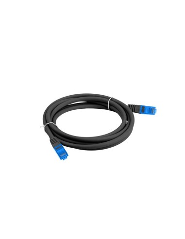 Patchcord ekranowany S/FTP Kat.6A LSZH CCA 0,5m czarny | Kable sieciowe | ODEL.PL