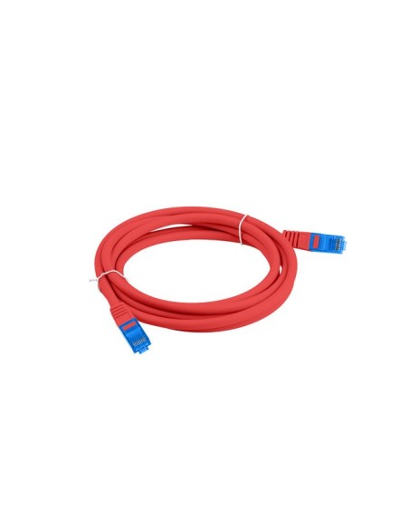 Patchcord ekranowany S/FTP Kat.6A LSZH CCA 0,5m czerwony | Kable sieciowe | ODEL.PL