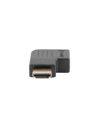 Adapter HDMI (wtyk) do HDMI (gniazdo), kątowy (lewy), czarny | Adaptery wideo | ODEL.PL