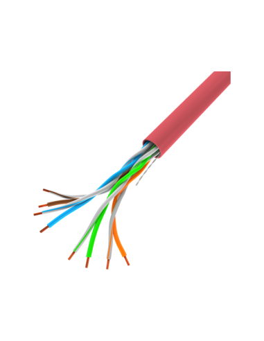 Kabel sieciowy LAN UTP Kat.5e, 305 m, drut, CU, czerwony (testowany Fluke) | Kable sieciowe | ODEL.PL