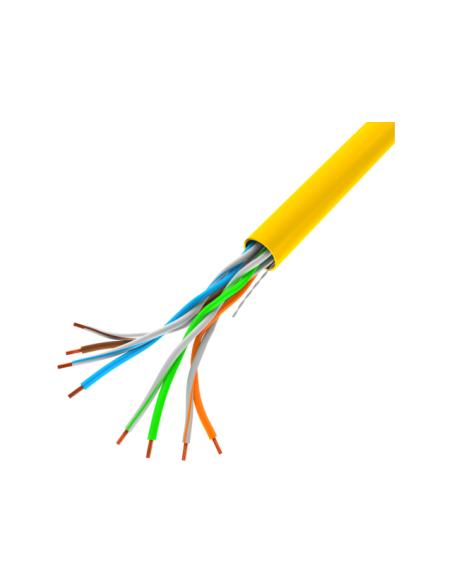 Kabel sieciowy LAN UTP 100Mb/s, 305 m, drut, CCA, żółty | Kable sieciowe | ODEL.PL