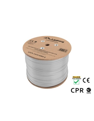 Kabel sieciowy LAN S/FTP Kat.7, 305 m, drut, CU, LSZH, szary, CPR (testowany Fluke) | Kable sieciowe | ODEL.PL