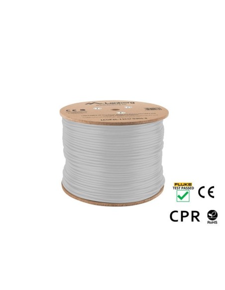Kabel sieciowy LAN U/FTP Kat.6A, 305 m, drut, CU, LSZH, szary, CPR (testowany Fluke) | Kable sieciowe | ODEL.PL