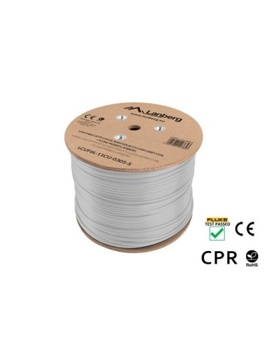 Kabel sieciowy LAN U/FTP Kat.6A, 305 m, drut, CU, LSZH, szary, CPR (testowany Fluke) | Kable sieciowe | ODEL.PL