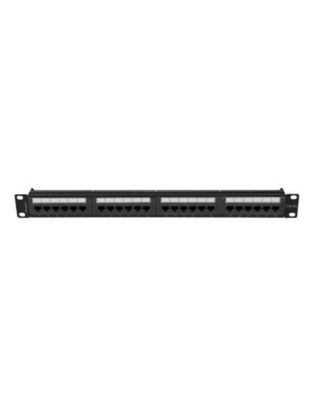 Patch panel 24-portowy 1U 19" Kat.6A UTP, czarny | Osprzęt sieciowy | ODEL.PL