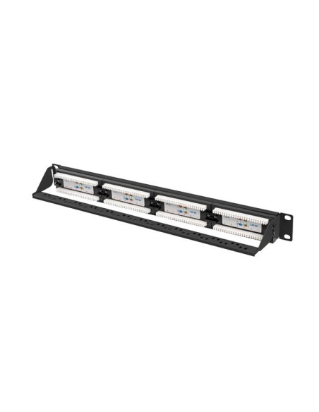 Patch panel 24-portowy 1U 19" Kat.6A UTP, czarny | Osprzęt sieciowy | ODEL.PL