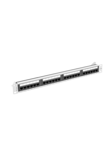 Patch panel 24-portowy 1U 19" Kat.6A UTP, szary | Osprzęt sieciowy | ODEL.PL