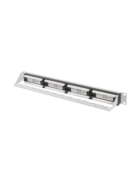 Patch panel 24-portowy 1U 19" Kat.6A UTP, szary | Osprzęt sieciowy | ODEL.PL