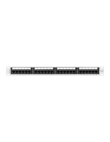 Patch panel 24-portowy 1U 19" Kat.6A UTP, szary | Osprzęt sieciowy | ODEL.PL