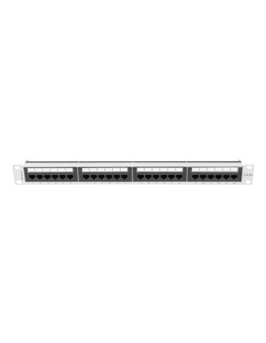 Patch panel 24-portowy 1U 19" Kat.6A UTP, szary | Osprzęt sieciowy | ODEL.PL