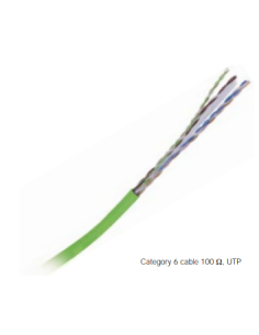 Kabel kat.6 U/UTP Dca LSOH Corning zielony 305m