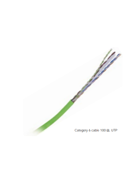 Kabel kat.6 U/UTP Dca LSOH Corning zielony 305m