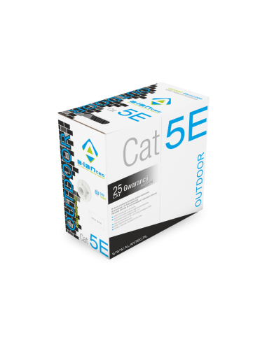 Kabel ALANTEC kat. 5e U/UTP PE Fca 305m zewnętrzny suchy czarny 4PR