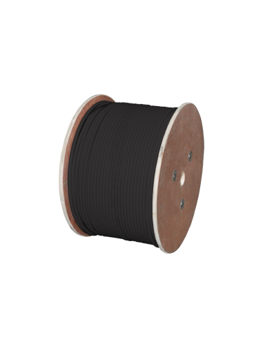 Kabel U/UTP kat.6, teleinformatyczny, PE zewnętrzny żelowany, Fca 4x2x23 AWG, 1Gb/s (10Gb/s do 55m), czarny, 305m - ALANTEC