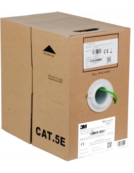 Corning Kabel U/UTP kat. 5e, LS0H, Zielony, CPR Eca, box 305m