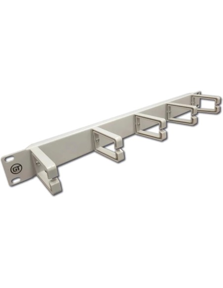 GT Networks Organizator kablowy 19” 1U z 5 uchwytami z tworzywa szary