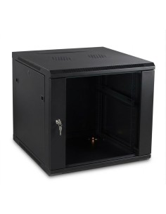 GT Networks Szafa 19” StandardLINE wisząca 12U 600/450mm (drzwi blacha-szkło; boki demontowalne) czarna