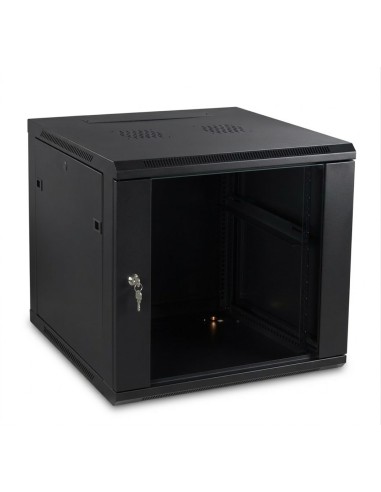 GT Networks Szafa 19” StandardLINE wisząca 15U 600/600mm (drzwi blacha-szkło; boki demontowalne) czarna