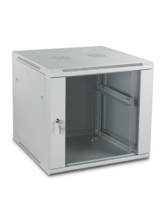 GT Networks Szafa 19” StandardLINE wisząca 15U 600/600mm (drzwi blacha-szkło; boki demontowalne) szara